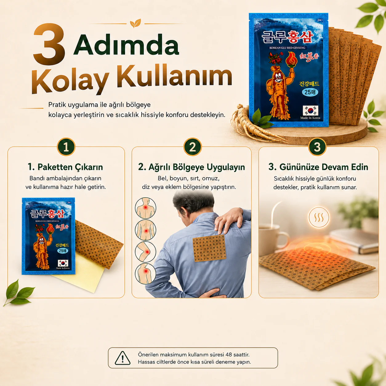 Gozvella Ginseflex Ağrı Bandı