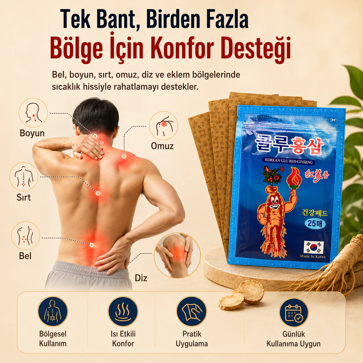 Gozvella Ginseflex Ağrı Bandı