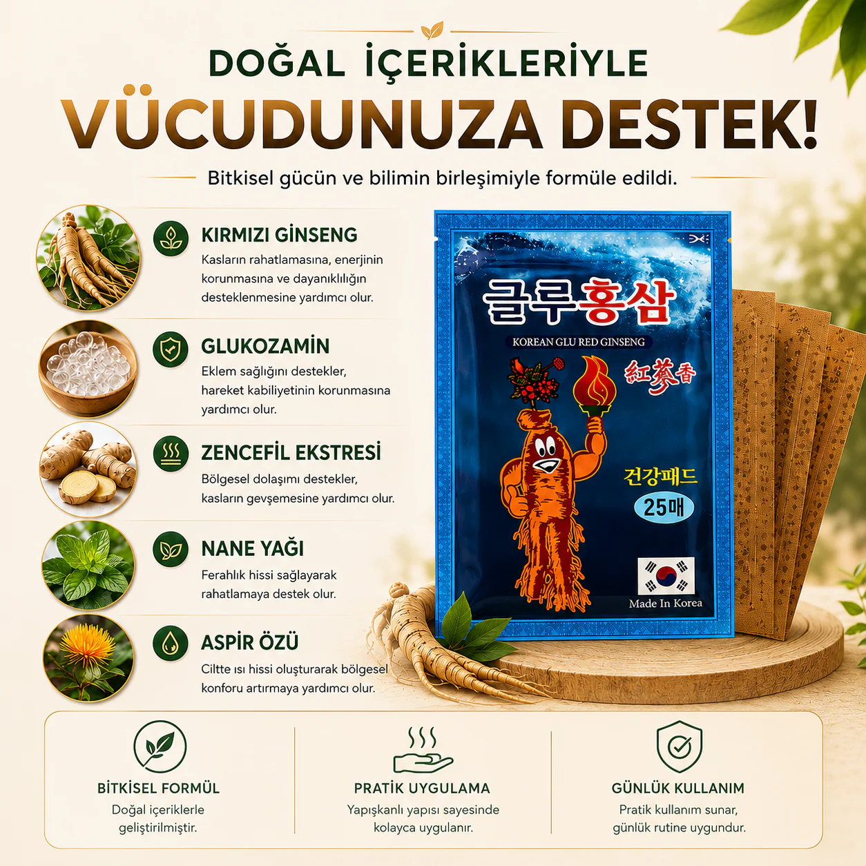 Gozvella Ginseflex Ağrı Bandı