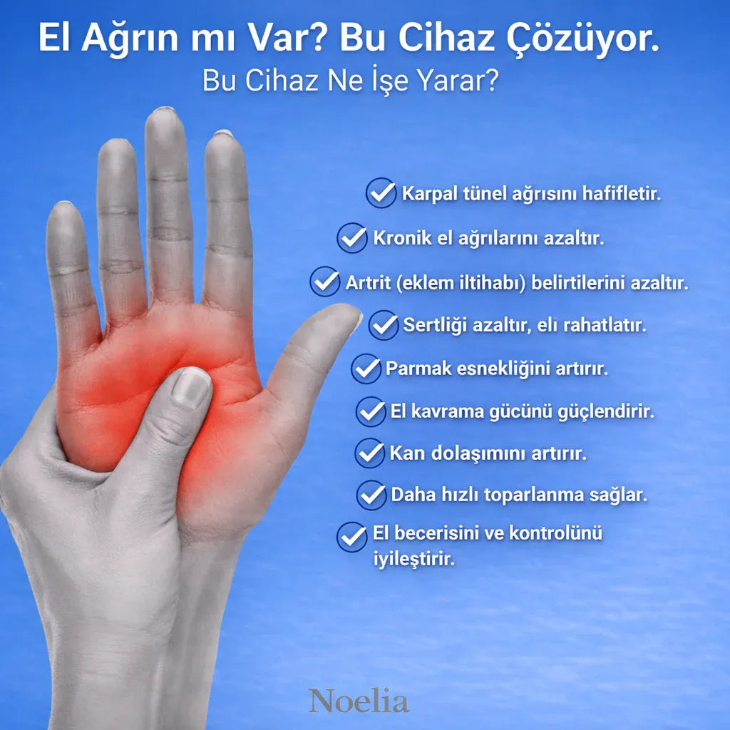 Gozvella™ Profesyonel El Masaj Cihazı Artrit, Karpal Tünel ve Yorgun Eller için"